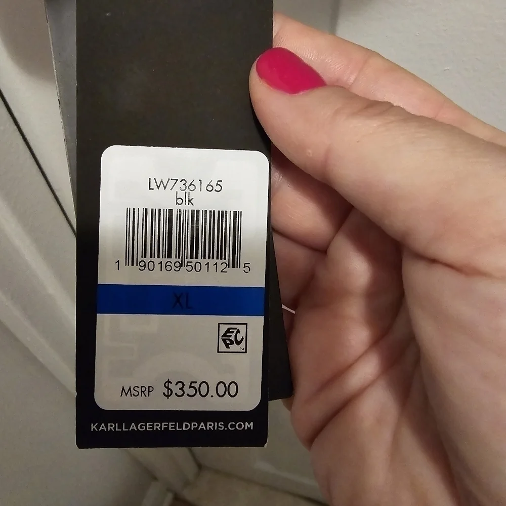 NWT Karl Lagerfeld Real Leather Jacket Size XL - Picture 4 of 8